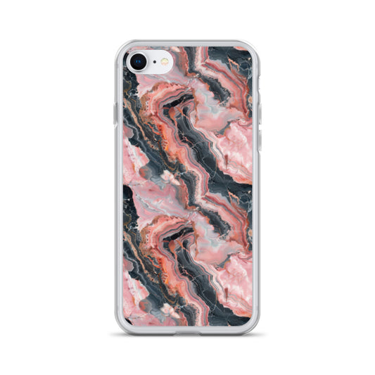 iPhone Case Pink Picasso Marble Pattern
