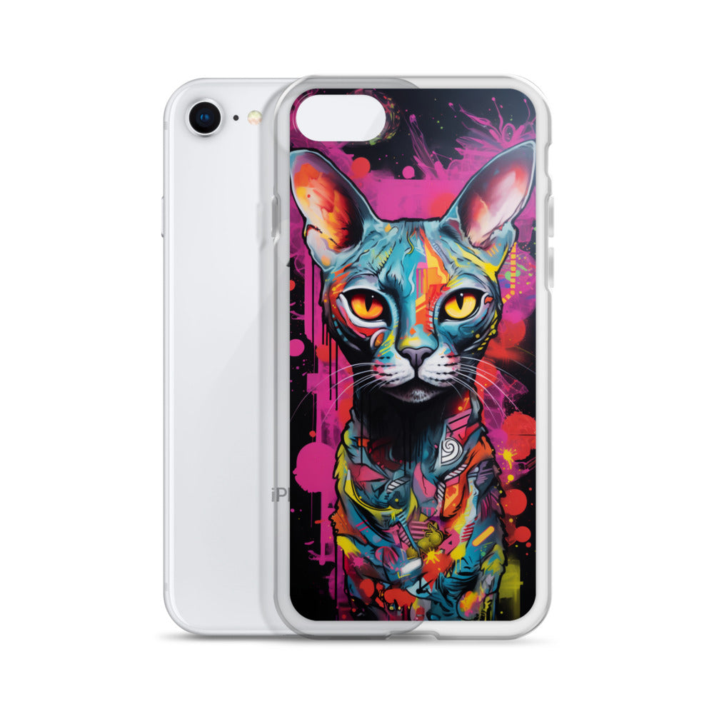 Graffiti Sphynx Cat #2 iPhone Case