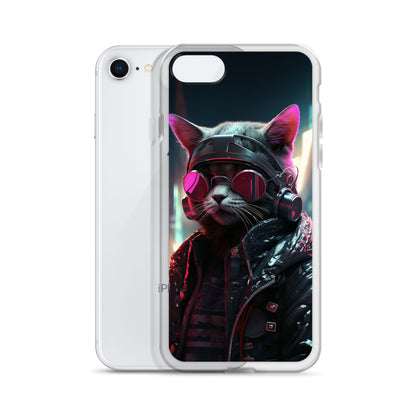 Cyberpunk Kitty Cat iPhone Case