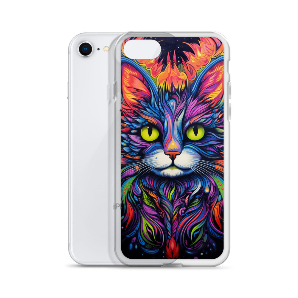 Psychedelic Cat iPhone Case