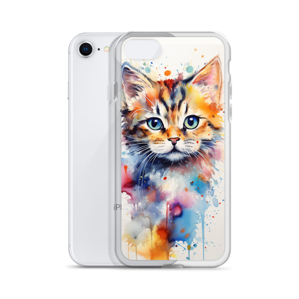 Watercolor Kitty Cat iPhone Case