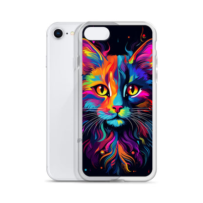 Day Glo Cat iPhone Case