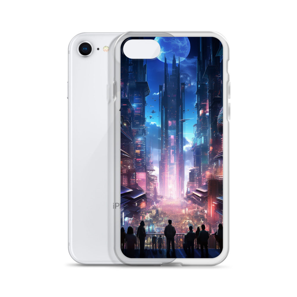 Cyberpunk Cityscape iPhone Case