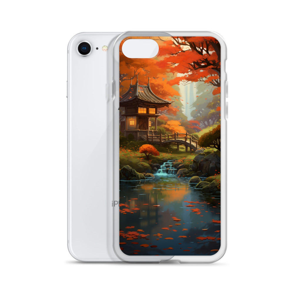 Japanese Garden in Autumn iPhone Case