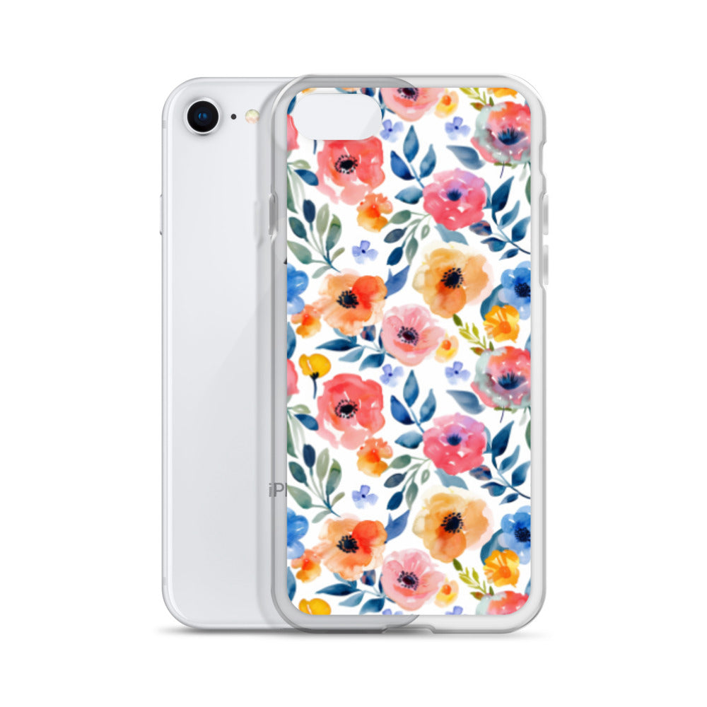 iPhone Case Colorful Watercolor Floral Pattern