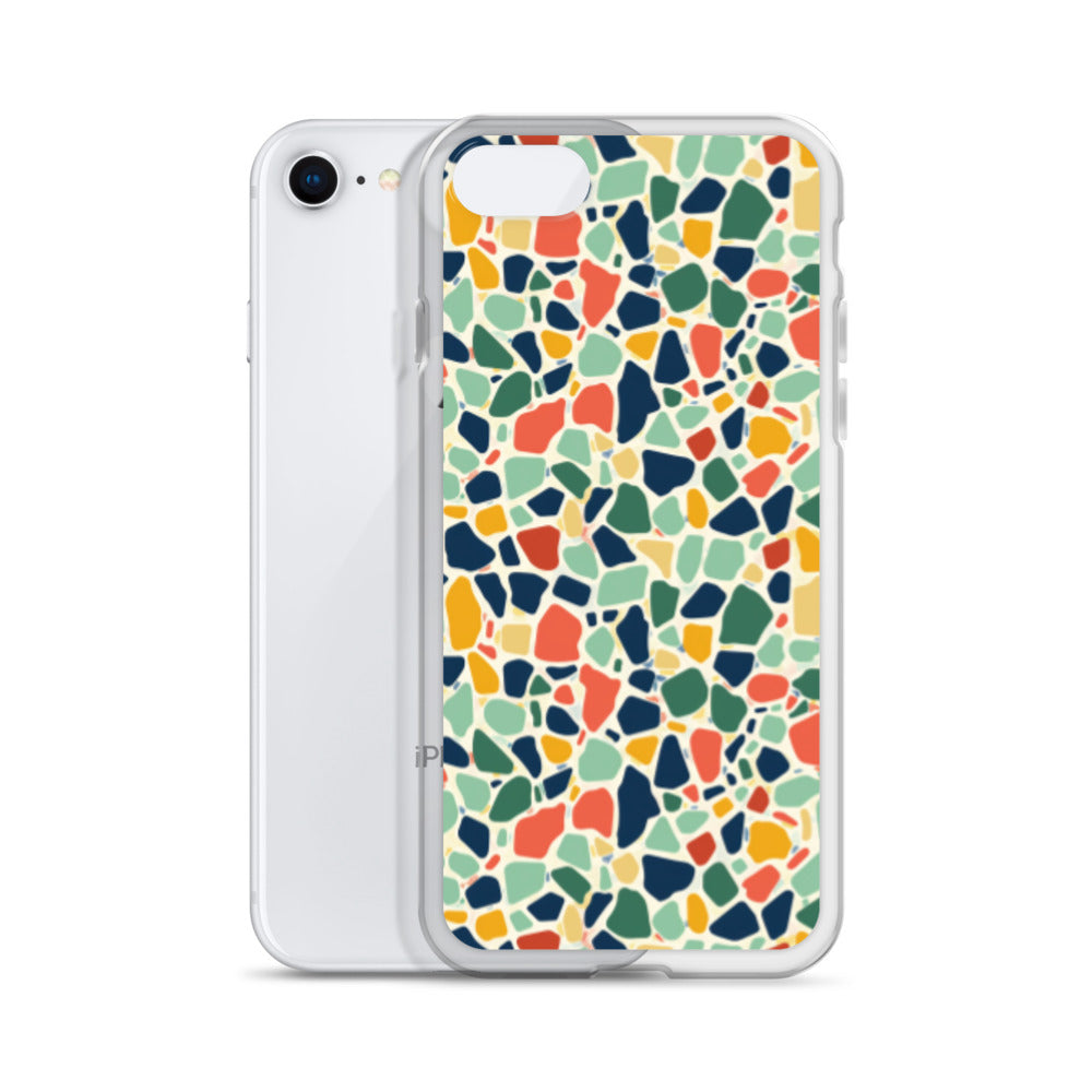 iPhone Case Colorful Retro Terrazzo Tile