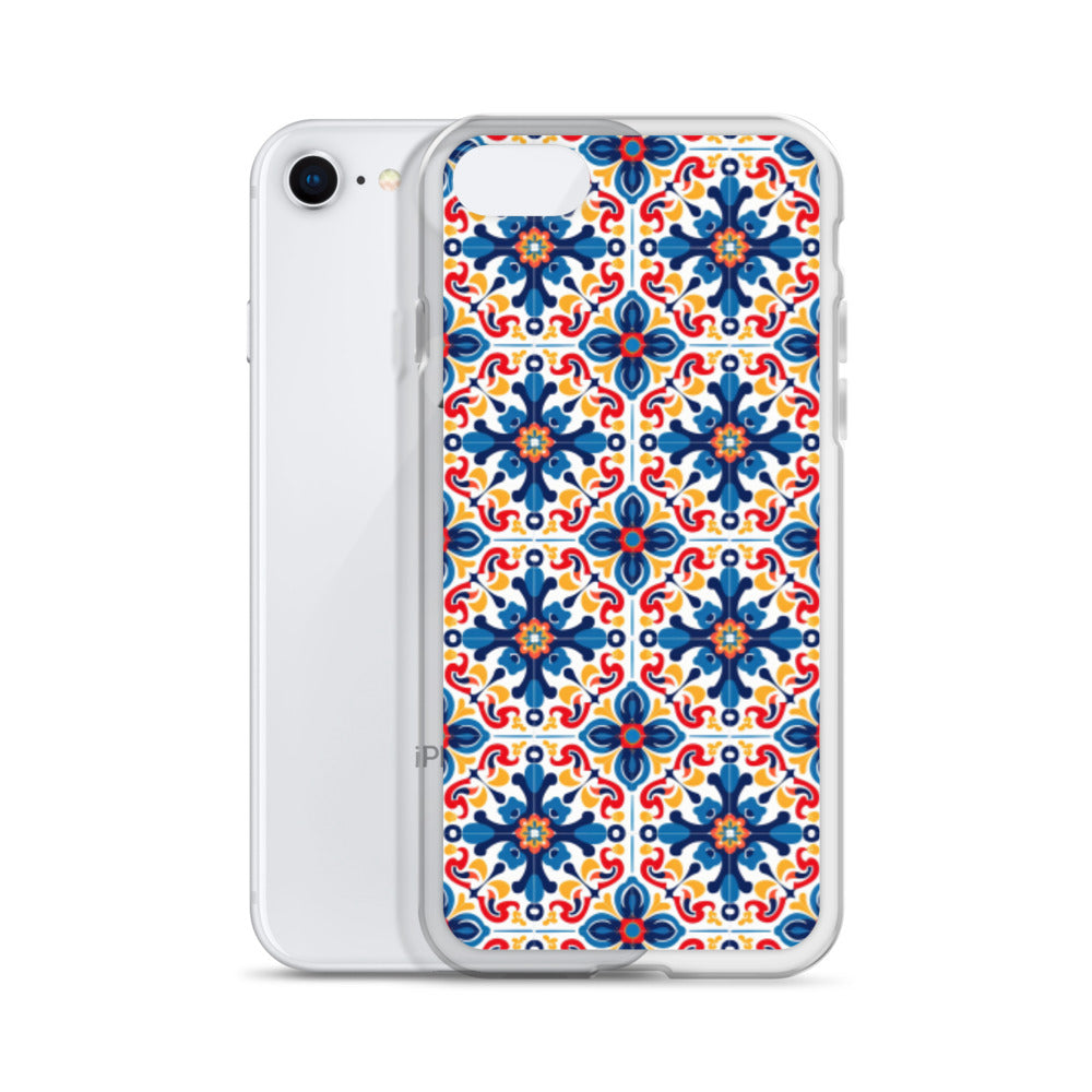 iPhone Case Talavera Tiles Blue and Red
