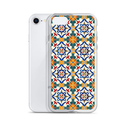 iPhone Case Colorful Yellow & Green Mediterranean Tiles