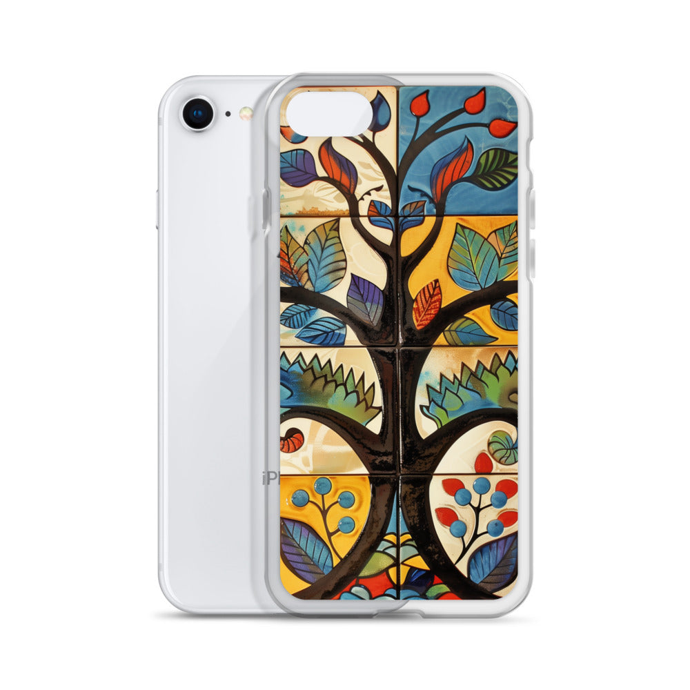 iPhone Case Colorful Tile Tree