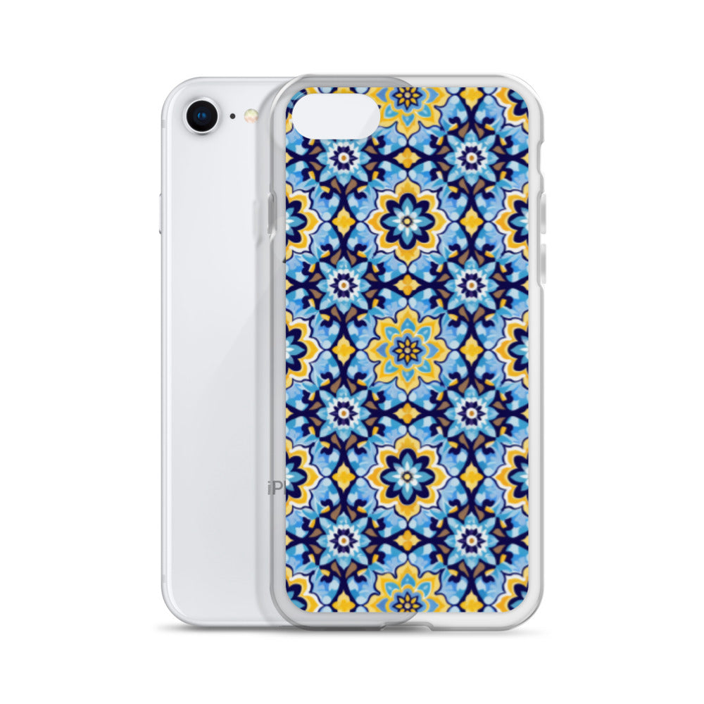 iPhone Case Kashi Tiles Yellow & Light Blue
