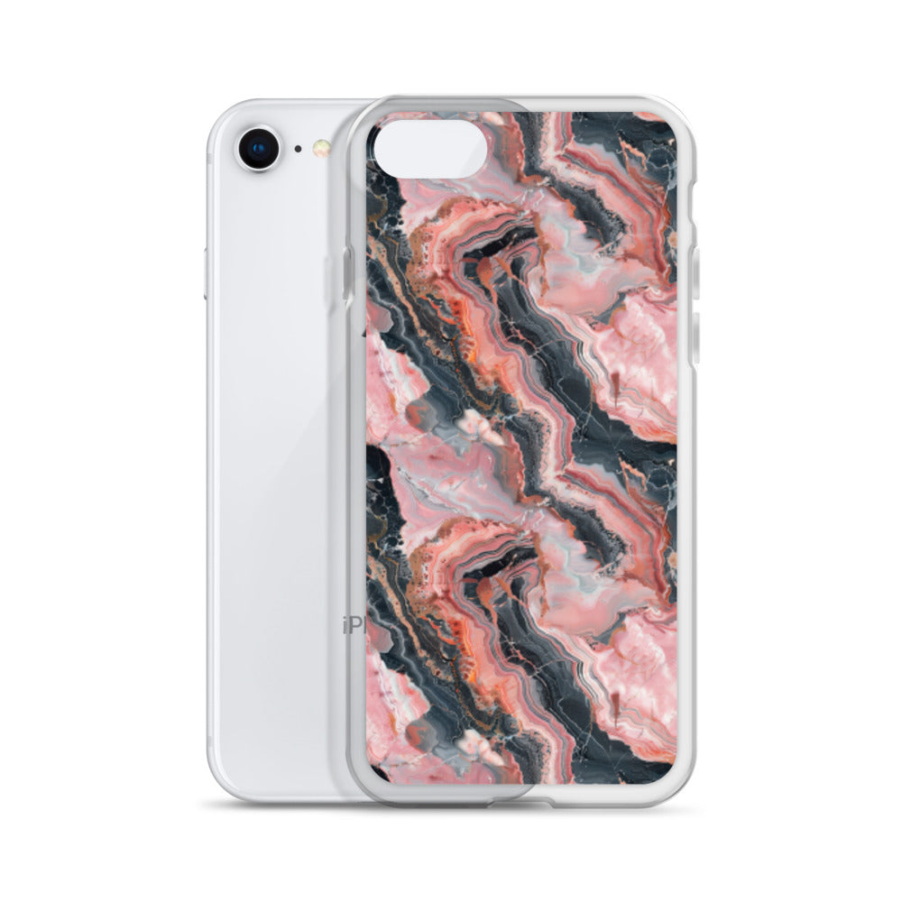 iPhone Case Pink Picasso Marble Pattern