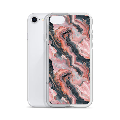 iPhone Case Pink Picasso Marble Pattern