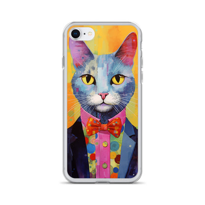 Fancy Colorful Kitty Cat iPhone Case
