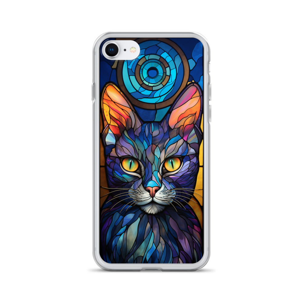 Stained Glass Cat iPhone Case