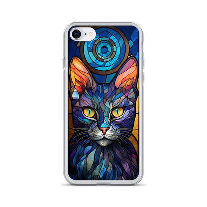 Stained Glass Cat iPhone Case