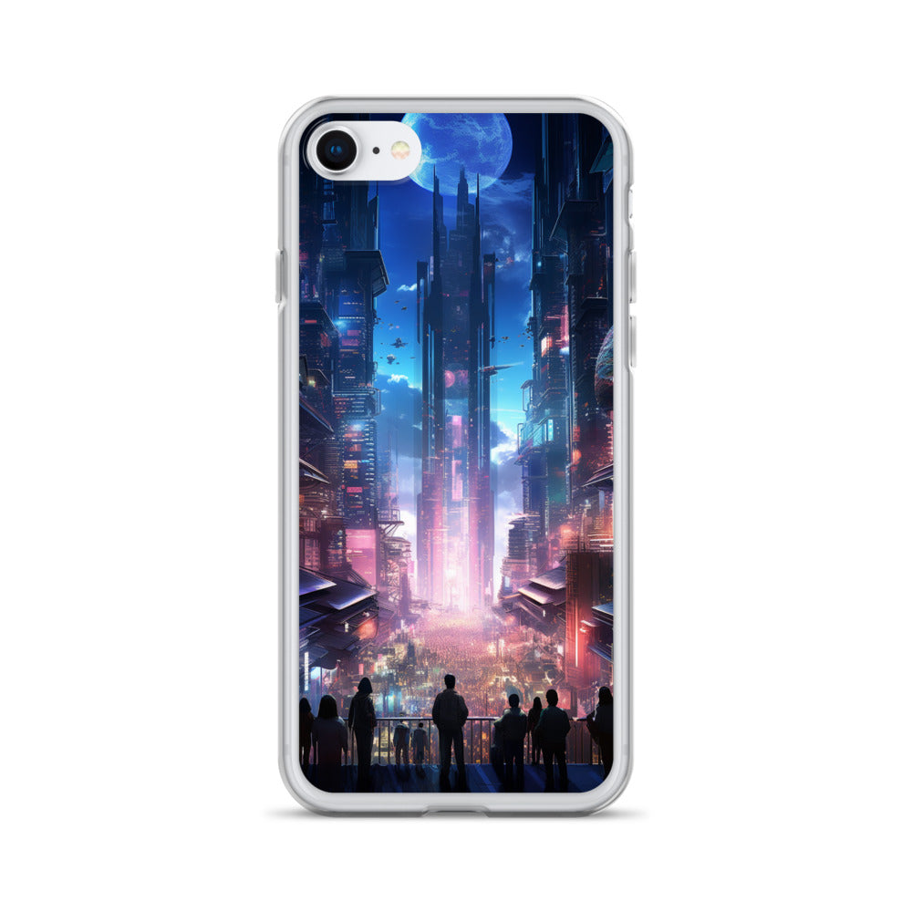 Cyberpunk Cityscape iPhone Case