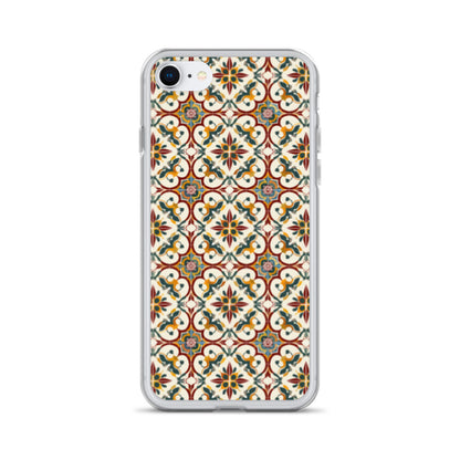 iPhone Case Classic Victorian Tile Red