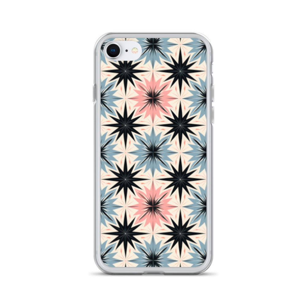 iPhone Case Pink and Blue Pastel Retro Stars