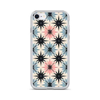 iPhone Case Pink and Blue Pastel Retro Stars