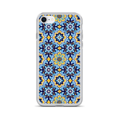iPhone Case Kashi Tiles Yellow & Light Blue