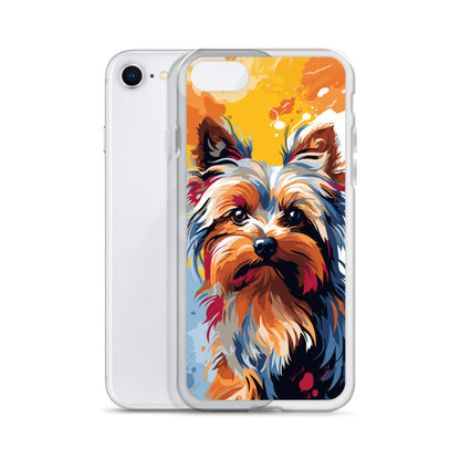 iPhone Case Painted Yorkshire Terrier Yellow
