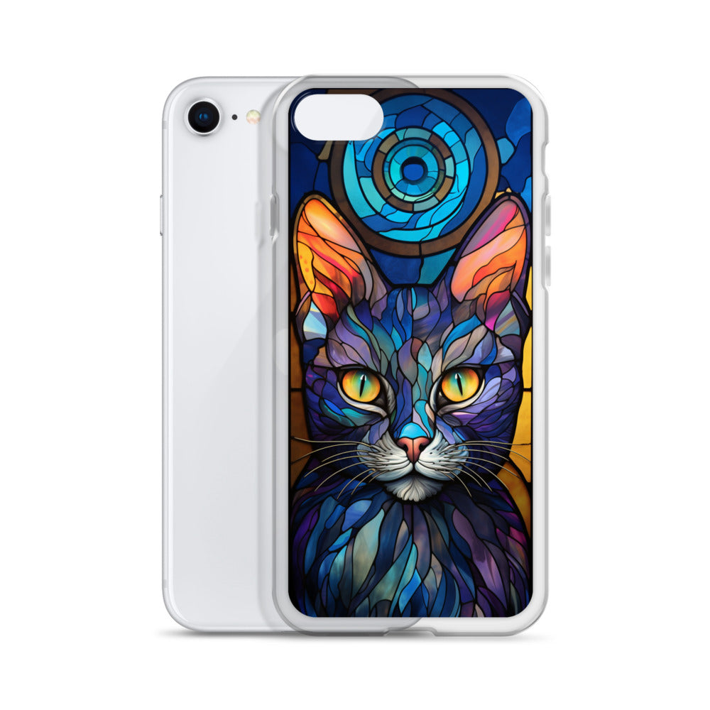 Stained Glass Cat iPhone Case