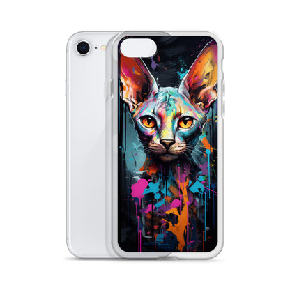 Graffiti Sphynx Cat iPhone Case