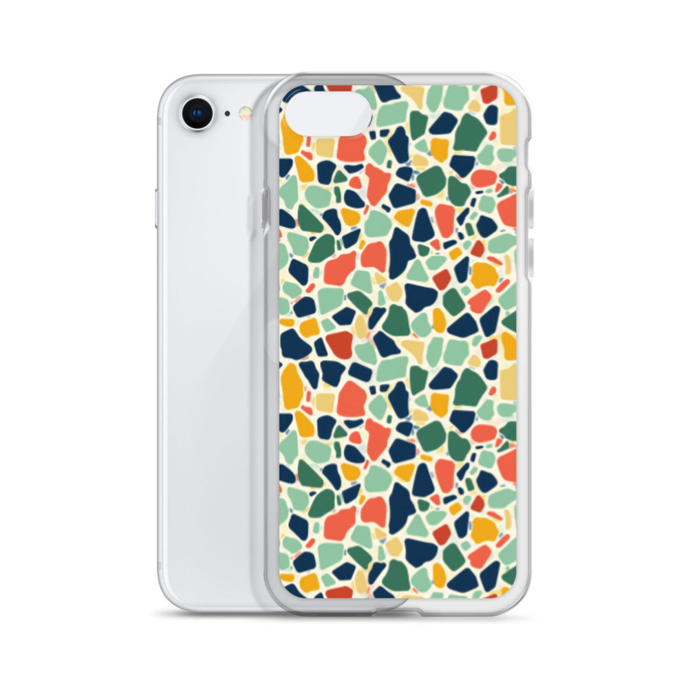 iPhone Case Colorful Retro Terrazzo Tile