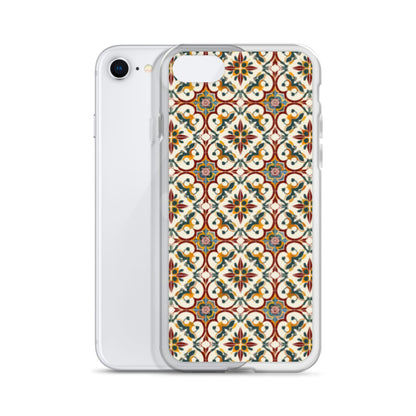 iPhone Case Classic Victorian Tile Red
