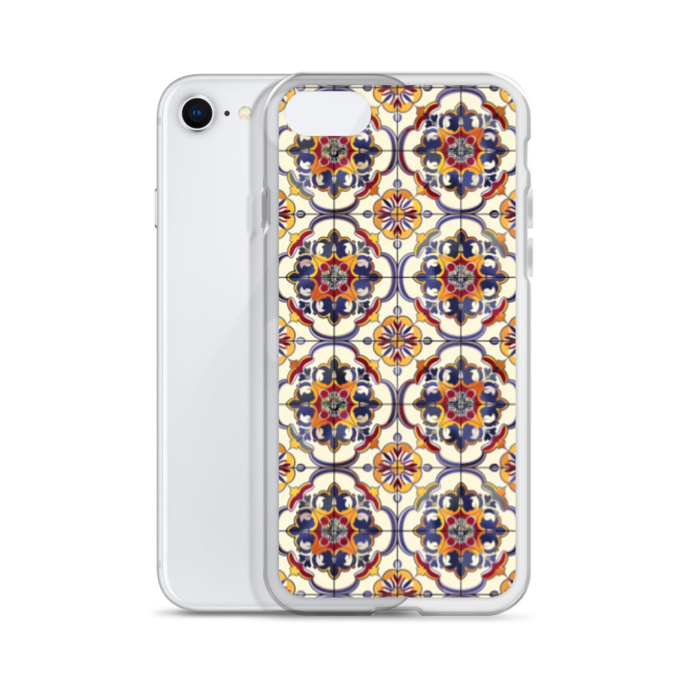 iPhone Case Classic Victorian Tile Blue
