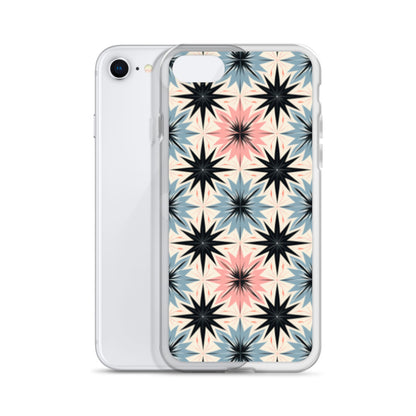 iPhone Case Pink and Blue Pastel Retro Stars