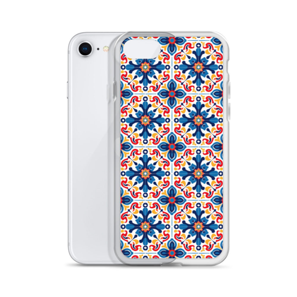 iPhone Case Talavera Tiles Blue and Red