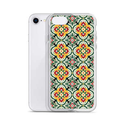 iPhone Case Colorful Traditional Maltese Cement Tile Pattern