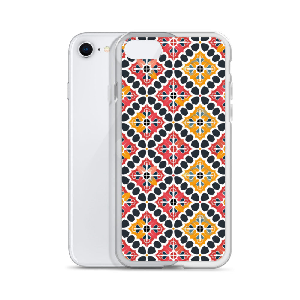 iPhone Case Colorful Spanish Quatrefoil Pattern