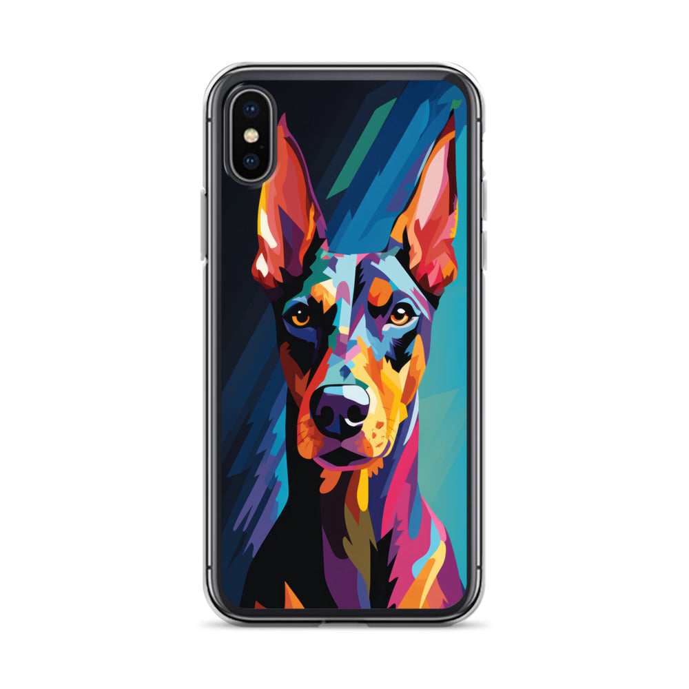 iPhone Case Painted Doberman Pinscher