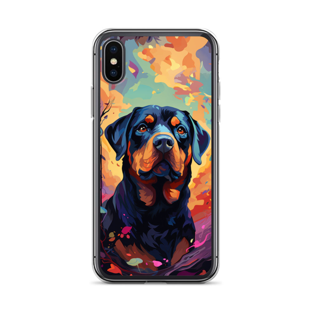 iPhone Case Painted Rottweiler