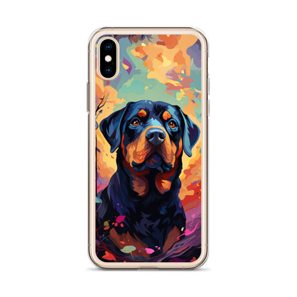 iPhone Case Painted Rottweiler
