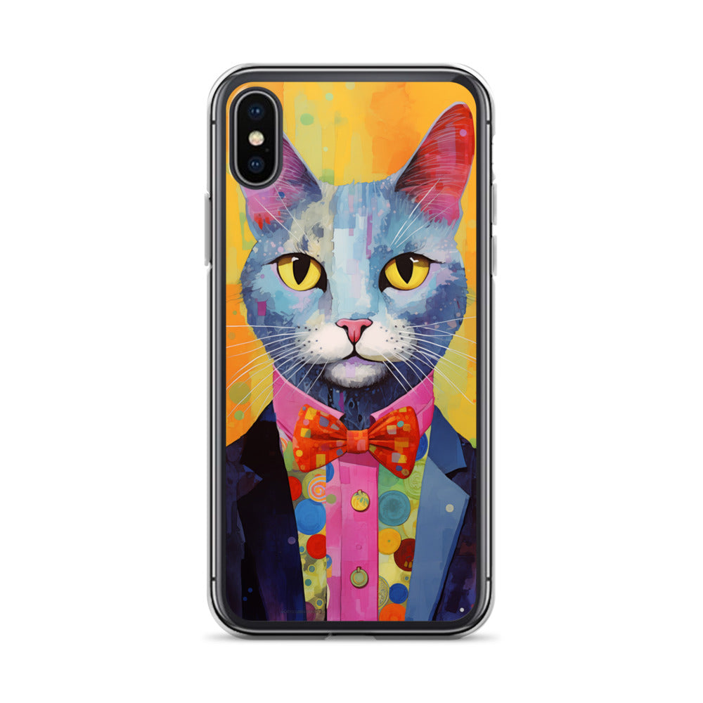 Fancy Colorful Kitty Cat iPhone Case