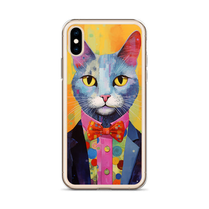 Fancy Colorful Kitty Cat iPhone Case