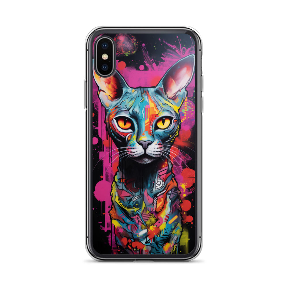 Graffiti Sphynx Cat #2 iPhone Case