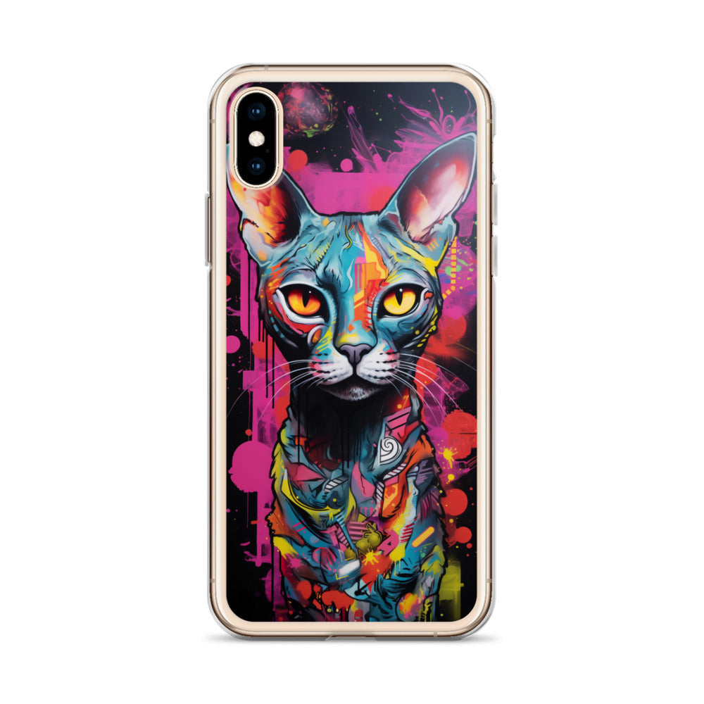 Graffiti Sphynx Cat #2 iPhone Case