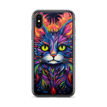 Psychedelic Cat iPhone Case
