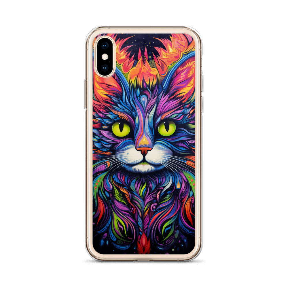 Psychedelic Cat iPhone Case