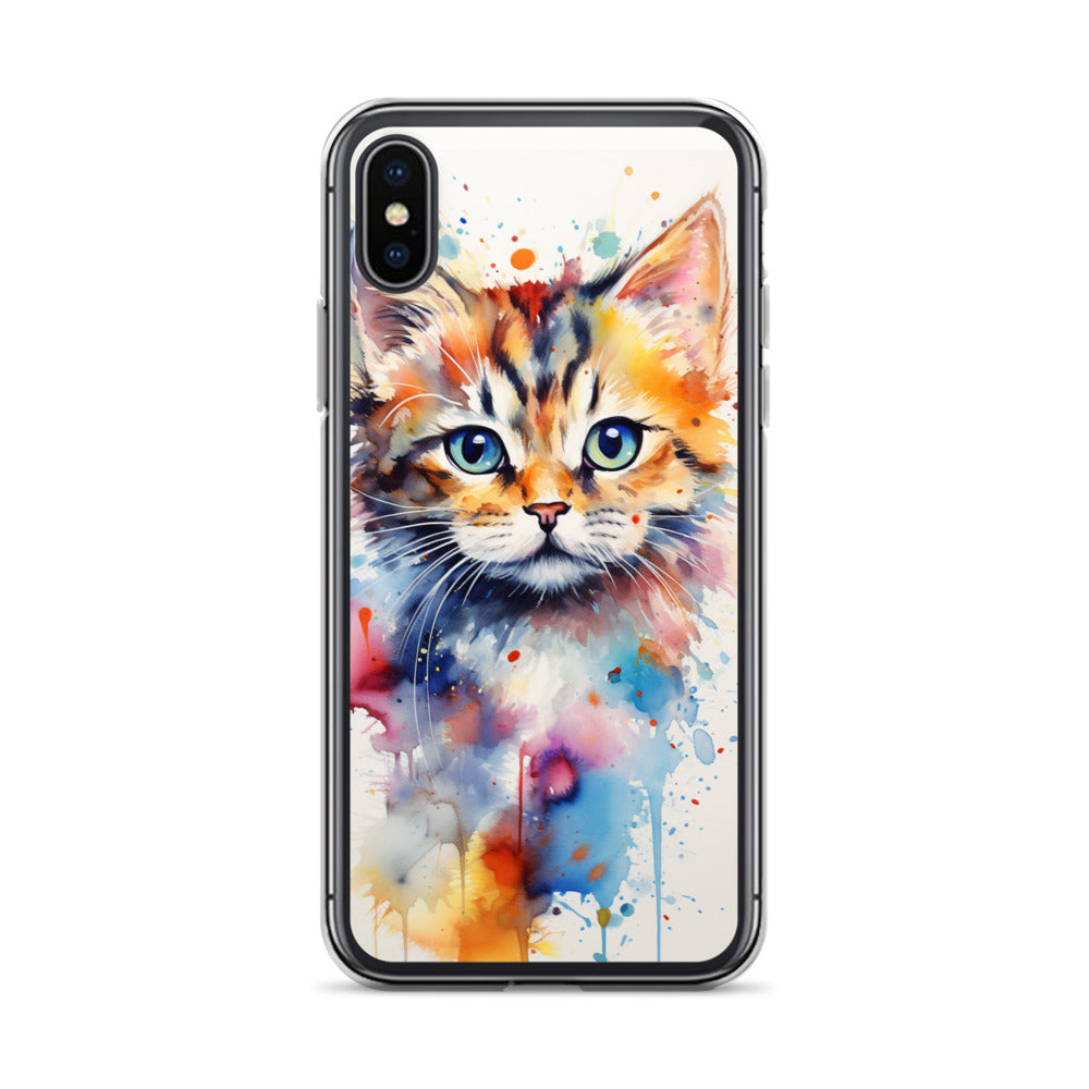 Watercolor Kitty Cat iPhone Case