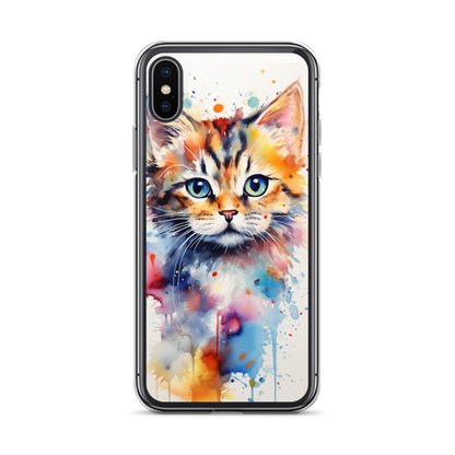 Watercolor Kitty Cat iPhone Case
