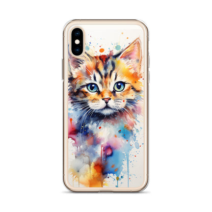 Watercolor Kitty Cat iPhone Case