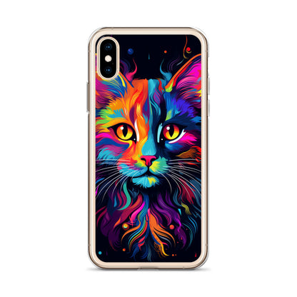 Day Glo Cat iPhone Case