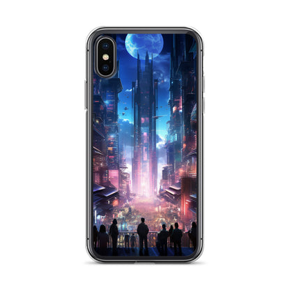 Cyberpunk Cityscape iPhone Case