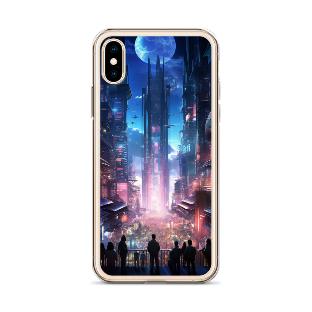 Cyberpunk Cityscape iPhone Case
