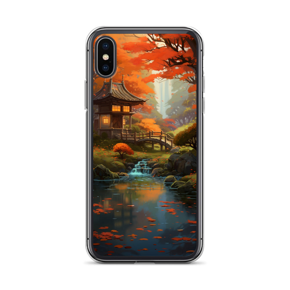 Japanese Garden in Autumn iPhone Case